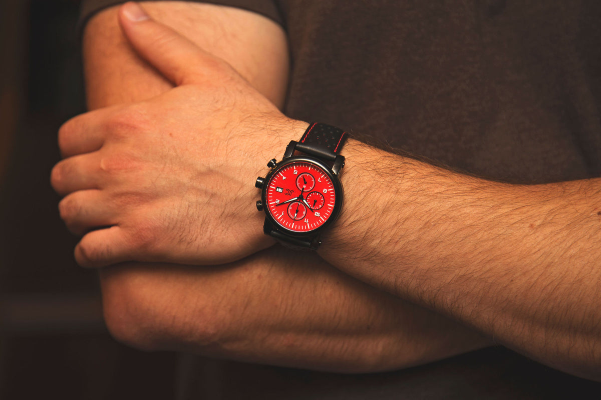 J.Ciro S3 Red Dial Chronograph Watch