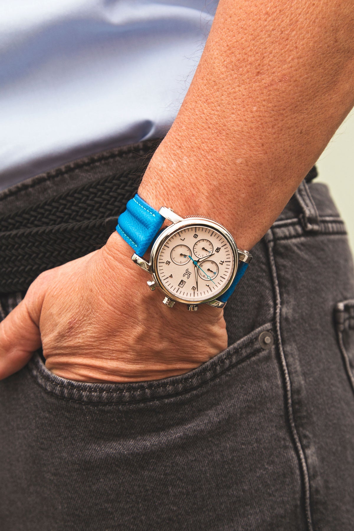 J.Ciro S3 White Dial Chronograph Watch