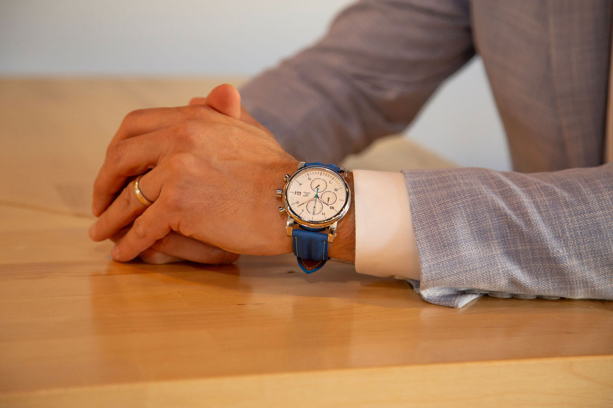 J.Ciro S3 White Dial Chronograph Watch