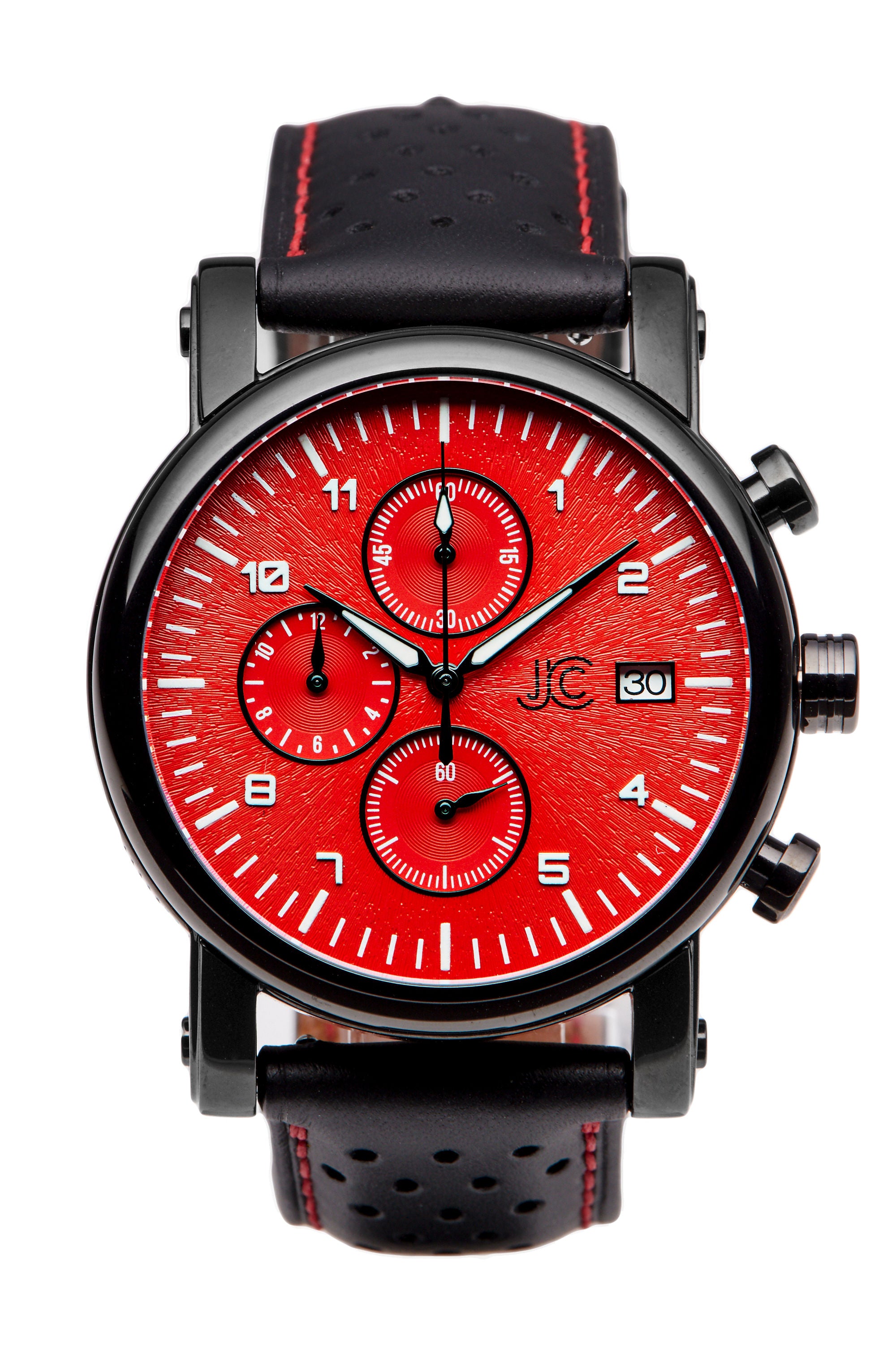 J.Ciro S3 Red Dial Chronograph Watch