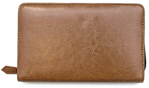 Leather Travel Watch Wallet - Rustic Brown