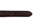 Brown Genuine Leather Alligator Grain Watch Strap