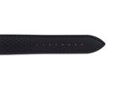 Black Silicone Watch Strap, Black Stitch