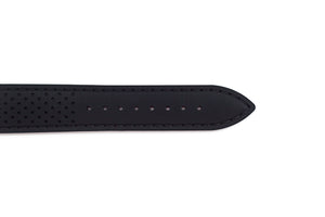 Black Silicone Watch Strap, Black Stitch