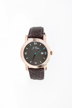 J.Ciro Ambassador Rose Black Dress Watch