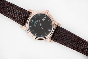 J.Ciro Ambassador Rose Black Dress Watch
