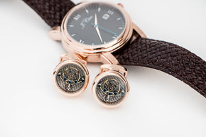 Rose Gold Tourbillon Cuff Links