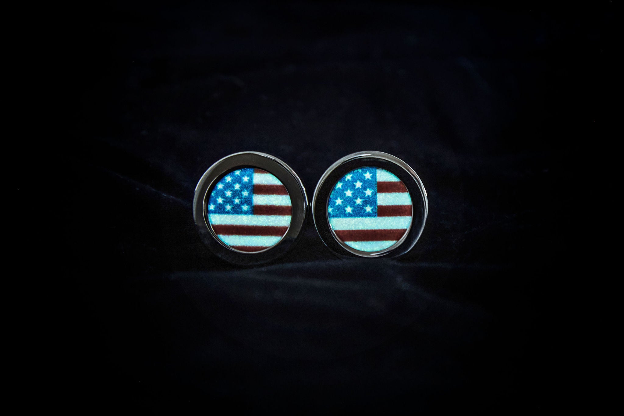 American Flag GLOW Cuff Links