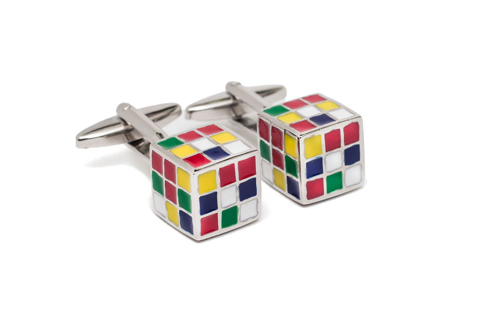 Rubik's Cube Cuff Links