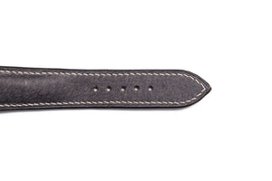 Grey Leather Strap, White Stitch