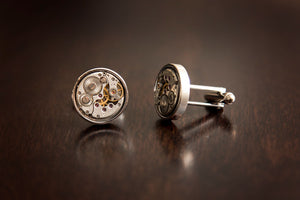 Watch Gear Cuff Links - Round