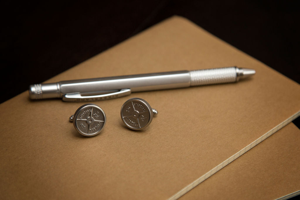 Barbell Plate Cuff Links