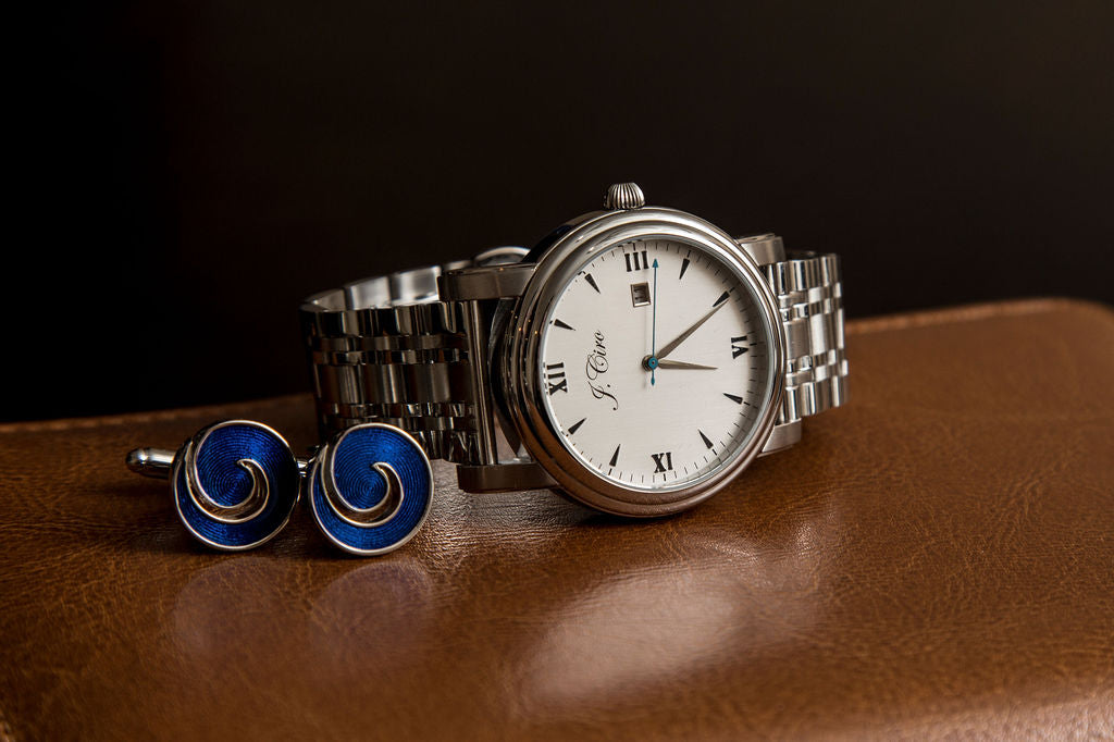 Blue Cyclone Cuff Links