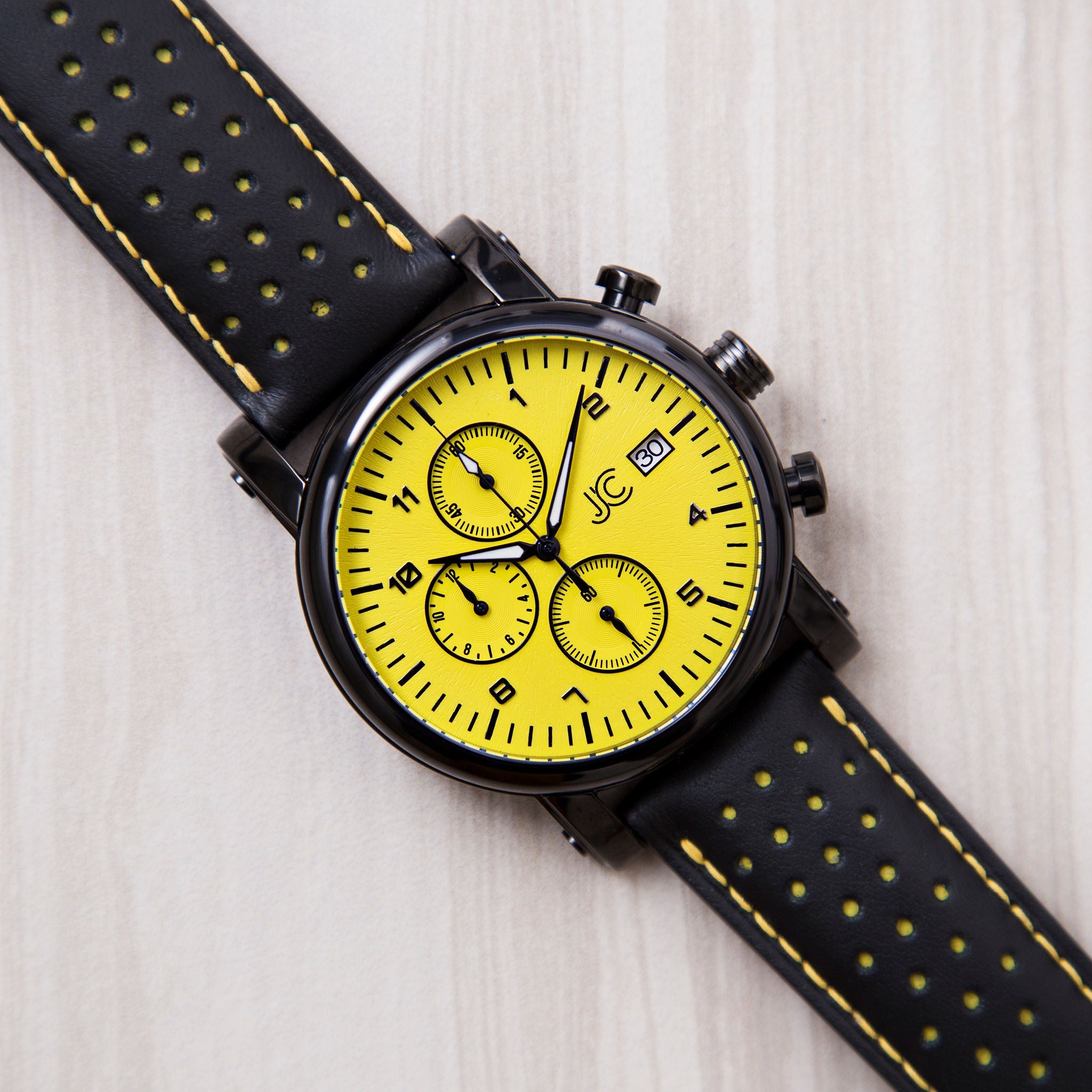 J.Ciro S3 Yellow Dial Chronograph Watch