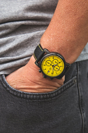 J.Ciro S3 Yellow Dial Chronograph Watch