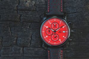 J.Ciro S3 Red Dial Chronograph Watch