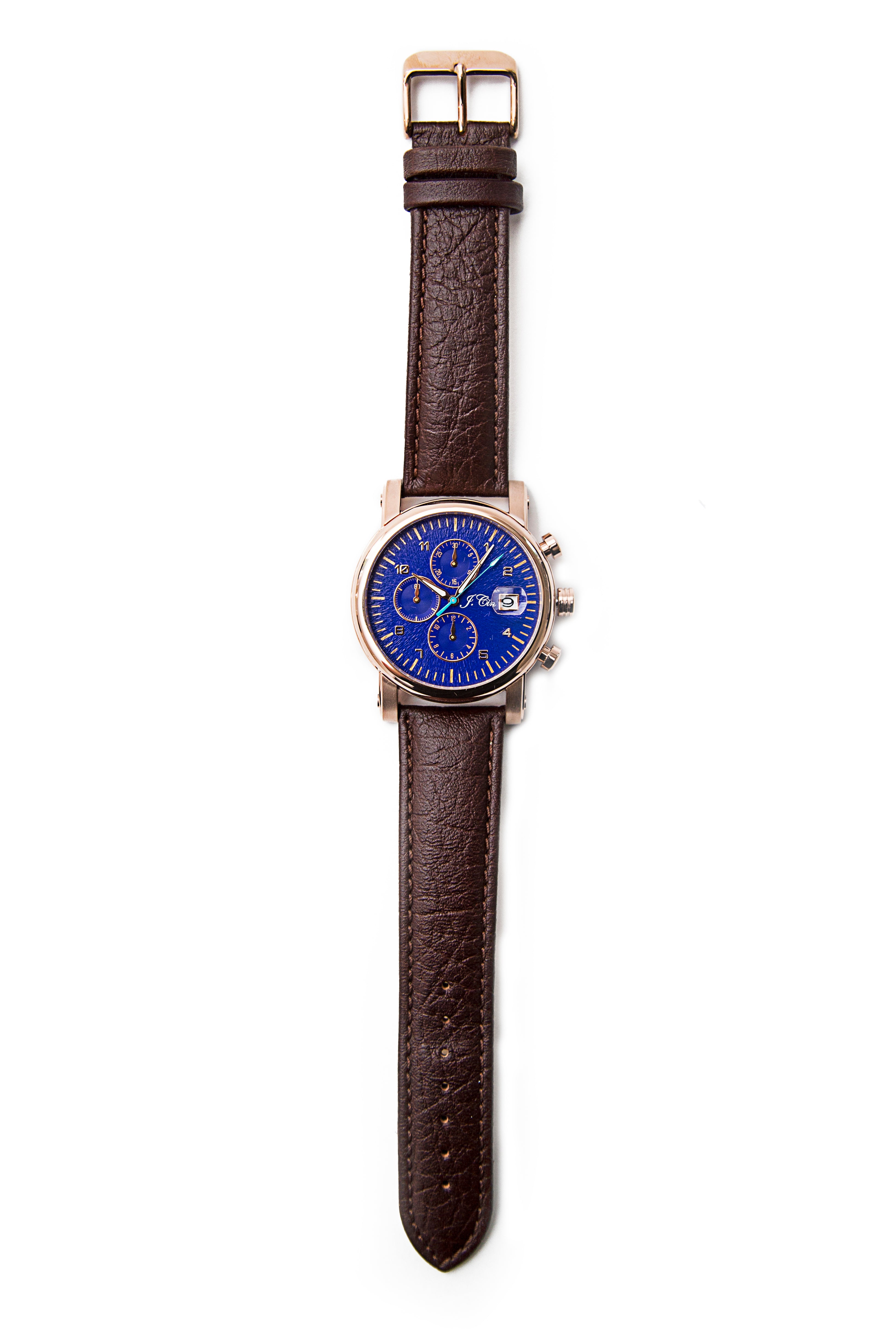 Brown Genuine Shrunken Leather Watch Strap