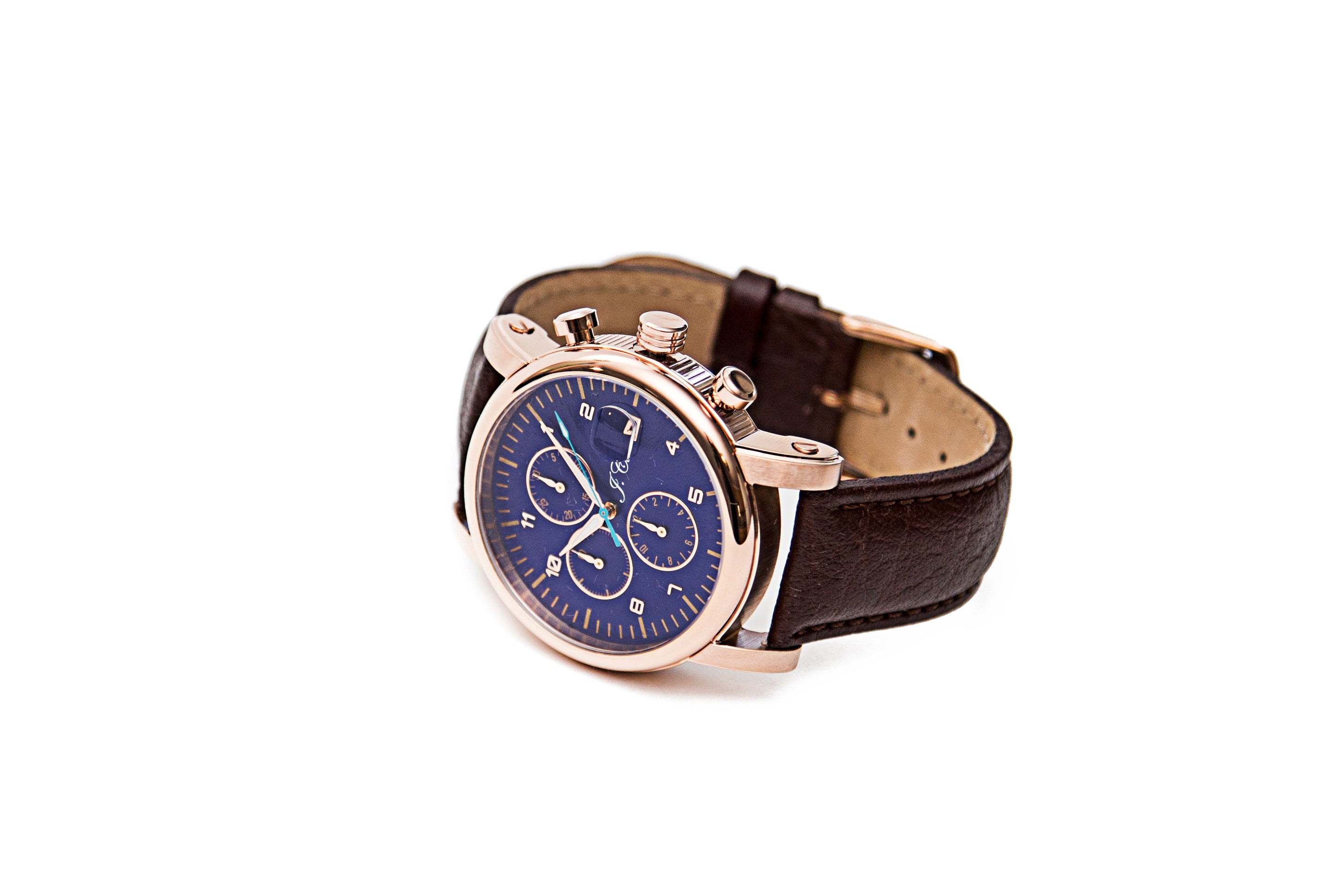 Brown Genuine Shrunken Leather Watch Strap