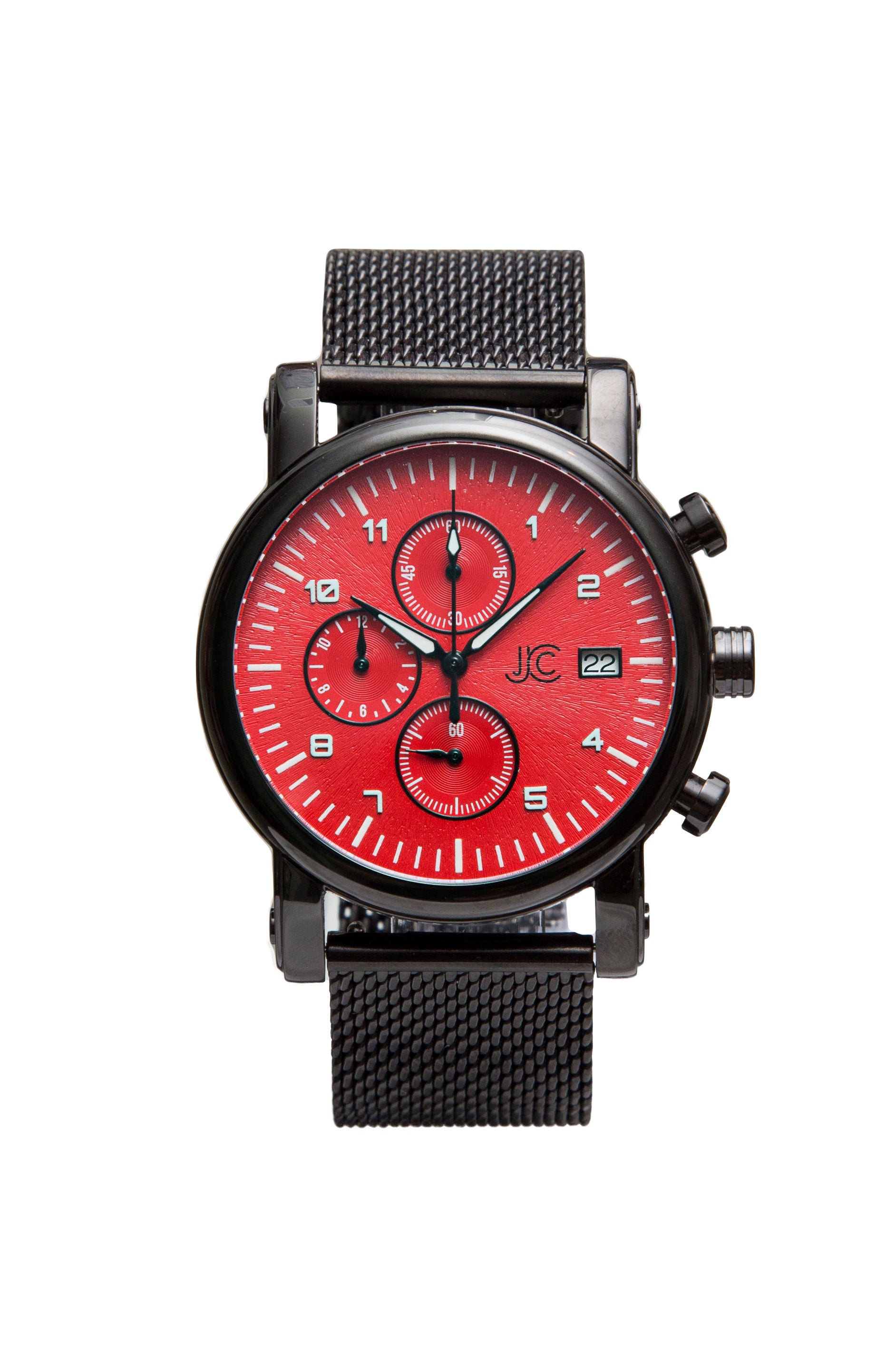 J.Ciro S3 Red Dial Chronograph Watch
