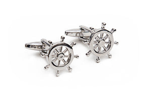 Ship Wheel Cuff Links