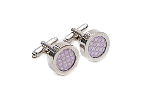 Gun Metal Silk Cuff Links