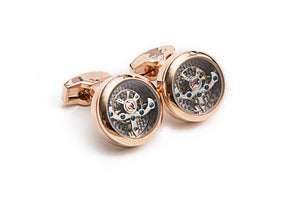 Rose Gold Tourbillon Cuff Links