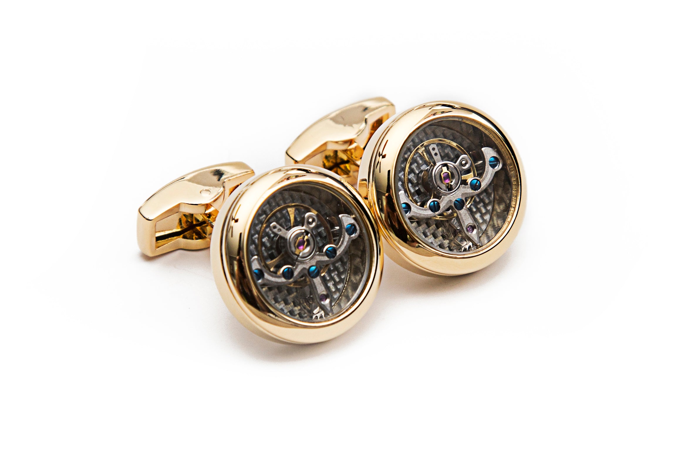 Yellow Gold Tourbillon Cuff Links