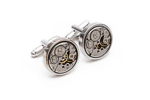 Watch Gear Cuff Links - Round