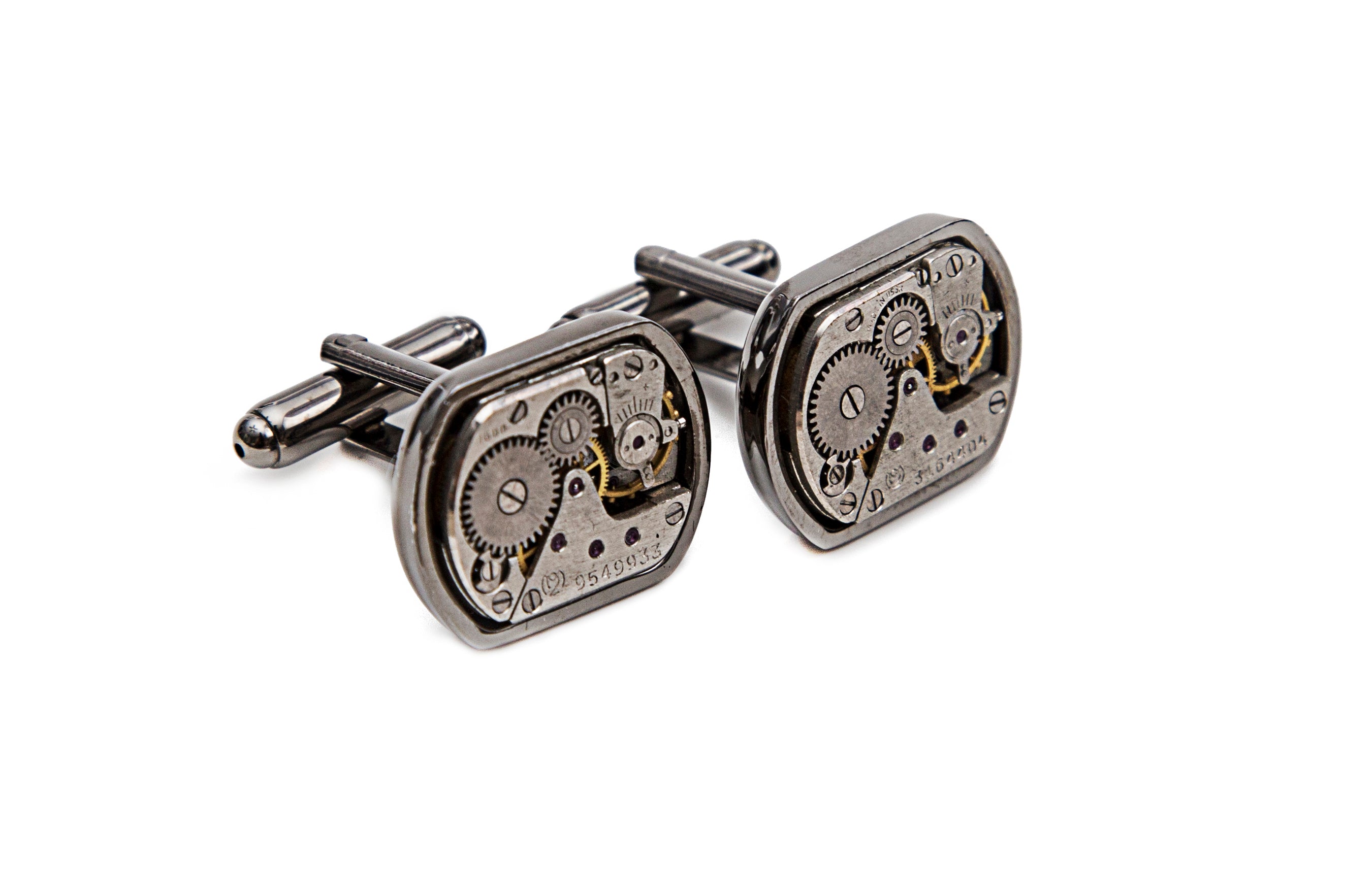 Watch Gear Cuff Links - Rectangular